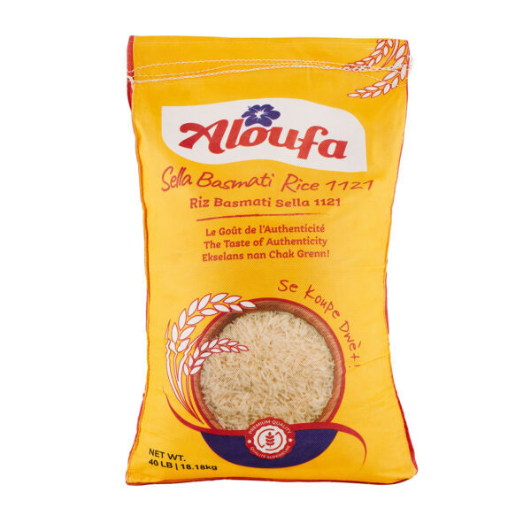 Aloufa Sella Basmati Rice 1121 – 40 lbs